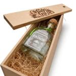 The Patron Spirits Company Pachet Cadou Cutie Lemn Personalizata Tequila Patron Silver 40%, 0.7L