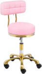 Physa Gurulós szék háttámlával - 48 - 61 cm - 150 kg - Halvány rózsaszín/arany színű (PHYSA GELA POWDER PINK)