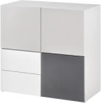 HOMCOM Dulap multifunctional cu sertare si usi, mobilier pentru Camera de zi Dormitor Birou | Aosom Romania (838-054) Comoda