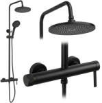 Rea Rivo set de duș perete cu duș de ploaie negru REA-P9499 (REAP9499)