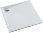 Schedline Libra Grooved White Stone cădiță de duș pătrată 80x80 cm alb 3SP. L1K-8080/B/GR (3SPL1K8080BGR)