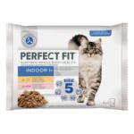 Perfect Fit alutasak csirke-lazac ízesítésben benti macskák részére 4 x 85 g - pepita