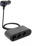 Somogyi Elektronic SAU80W autós feszültség elosztó, 3-as + 2xUSB, voltmérő (SAU80W)