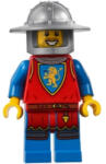 LEGO® Minifigurák Medieval Seaside Market Lion Knight Archer - Male, Flat Silver Broad Brim Helmet bdp178 (bdp178)