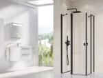 RAVAK Chrome CRV2 90 cm zuhanykabin ajtó Transparent üveggel, fekete 1QV70300Z1 (1QV70300Z1)
