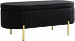 Homcom Kárpitozott hálószobai pad, Hálószobai ülőke, Nappali, Előszoba, 108 x 44 x 43, 5 cm, Fekete