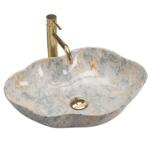 Rea Pearl mosdótál 50.5x38 cm mosdótálak szürke/kő matt REA-U0620 (REAU0620)