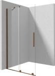 Deante Paravan dus sticla securizata 6 mm cu usa glisanta 140x195 cm, bronz periat, Deante Prizma (KTJ_C34R)