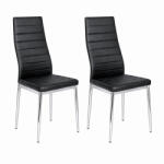 VELORA Dining Line LYRA Onyx Black - modern fémvázas étkezőszék szett, fekete (GH-U22-BL)