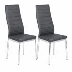 VELORA Dining Line LYRA Midnight Gray - modern fémvázas étkezőszék szett, sötétszürke (GH-U22-GR)