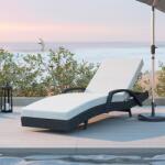 Avenberg Șezlong de grădină pentru relaxare Avenberg VARADERO negru/gri