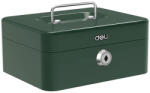 DELI Caseta bani 20x16x8.5 cm DELI verde