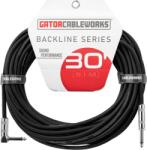  Gator Cableworks Backline Series Strt to RA 9, 1 m egyenes - pipa hangszerkábel