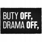 TabPrint Lábtörlő Bejárati Ajtó Alá 60X40CM Kókusz Fekete Off Cipő Drama Off (BUTY OFF DRAMA OFF Czarna kokosowa)