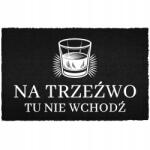 TabPrint Lábtörlő Kókusz Bemeneti 40X60 Ajándék Fekete Nyomtatott Divat Dekoráció (WYCIERACZKA CZARNA STYL NADRUK TRWAŁA MODNA)