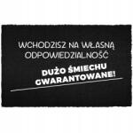 TabPrint Lábtörlő Bejárati Kókusz 40X60 Divatos Fekete Ajándék Dekoráció Nyomtatás (WYCIERACZKA MODNA HIT CZARNA MONOCHROM NADRUK)