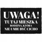 TabPrint Lábtörlő Bemeneti Padló Fekete Kókusz Humorral Nem Tud Csendet (WYCIERACZKA CZARNA KOKOSOWA NIE UMIE CICHO)