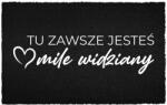 TabPrint Lábtörlő Bemeneti Padló Fekete Kókusz Humorral Szívesen Fogadjuk (WYCIERACZKA CZARNA KOKOSOWA MILE WIDZIANY)