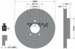 TEXTAR féktárcsa TEXTAR 92180703 for MAZDA, BESTURN (92180703)
