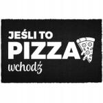 TabPrint Lábtörlő Bemeneti Padló Fekete Kókusz Humor Gyere Be, Ha Pizza (CZARNA KOKOSOWA WCHODŹ JEŚLI PIZZA)