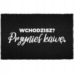 TabPrint Lábtörlő 40X60 Fekete Az Ajtó Alá Humor Felirat Kávé Bevezető (WYCIERACZKA WEJŚCIOWA 40X60 KAWA = WSTĘP.)