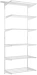 Intradin Fali polc fém fehér 200x80x40cm TOPTRACK