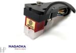Nagaoka MP-100H - Înălțime MM gramofonă pickup instalată pe headshell