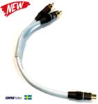 Supra Cables Supra Y-Link 1RCA-2RCA F-M Blue 25CM - Adaptor Y-Link pentru subwoofer-uri