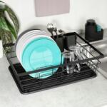 Vilde Edényszárító tányérok bögrék evőeszközök fekete loft edénycsepegtető (5904316405007)