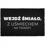 TabPrint Lábtörlő Bejárati Kókusz 40X60 Dekoráció Fekete Nyomtatás Divatos Ajándék (WYCIERACZKA TRWAŁA STYL NADRUK MODNA CZARNA)