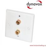 Dynavox Wall Terminal Mono - Panou de înaltă calitate din plastic alb pentru conectarea difuzoarelor - 2 intrări banană