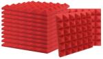 SK Studio piramis akusztikus habpanel, 12 db - piros