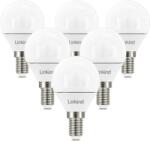 Linkind E14 LED Gömb Izzó, 5.2W (40W Ekvivalens), 3000K Meleg Fehér, 470lm, Energiatakarékos P45 Kisgömb, 15000 Órás Élettartam, 6 Darabos C