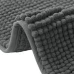 flintronic fürdőszobai szőnyeg, csúszásmentes, mosható, chenille - sötétszürke - 50x80 cm
