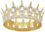 DRESHOW Barokk kristály tiara hercegnő korona esküvőre - arany-ezüst