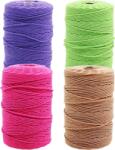 Febsow makramé fonal pamut, 3 mm x 100 m - 4 db