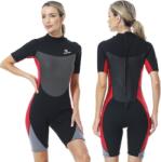 Owntop Shorty neoprén búvárruha 3/2mm, piros - L-es méret (női)