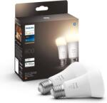 Philips White E27 LED izzó, dimmelhető, meleg fehér, 810 lm - 2 db