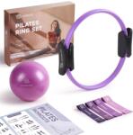 LIONSCOOL Pilates Ring szett 35 cm Magic Circle dupla fogantyúval, minilabdával és ellenállásszalaggal