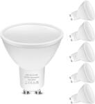 LOHAS GU10 LED Dimmelhető Izzó, Hideg Fehér 6000K, 6W/500lm, 50W Halogén Helyettesítő, 120° Szórási Szög, 5 db-os Csomag