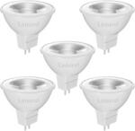 Linkind GU5.3 LED Spotlámpa, 5W, 520 Lumen, 5000K Nappali Fehér, 36° Szögű, 12V, Energiatakarékos MR16 Izzó, Beltéri Használatra, 5 Darabos