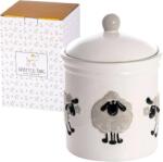 Spotted Dog Gift Company bárány mintás kerámia tároló doboz fedéllel - fehér - 1, 25 L