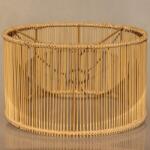 Osasy rattan lámpaernyő bohém stílusú, Ø 30 cm - natúr