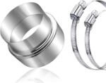 ShnminEU Spirálfalcolt kémény csökkentő adapter - rozsdamentes acél - 120-ról 100 mm-re