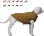 Lovelonglong vízálló fleece bélésű téli kutyamellény, gombos - kávébarna - XL-es méret