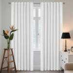 Joydeco sötétítő függöny rejtett füllel, 260x140 cm, bézs - 2 db
