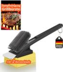 TNTOR grillkefe gőztisztító fejjel, rozsdamentes acél spatulával - fekete