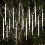 Vikdio Meteor Shower kültéri LED fényfüzér, 16 cső, 864 LED, 50 cm - fehér