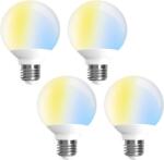 iLC G80 Okos LED Izzó E27 6W Alexa Kompatibilis Szabályozható Színhőmérséklet 2700K-6000K Nappali Szoba 4 Darabos Csomag