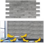 Grace Baltic 3D Fali Panel - 4, 8 m2, 10 db, Szürke Tégla Mintázat, 1 mm Vastag PVC, Beltéri Faldekoráció, Vékony és Rugalmas